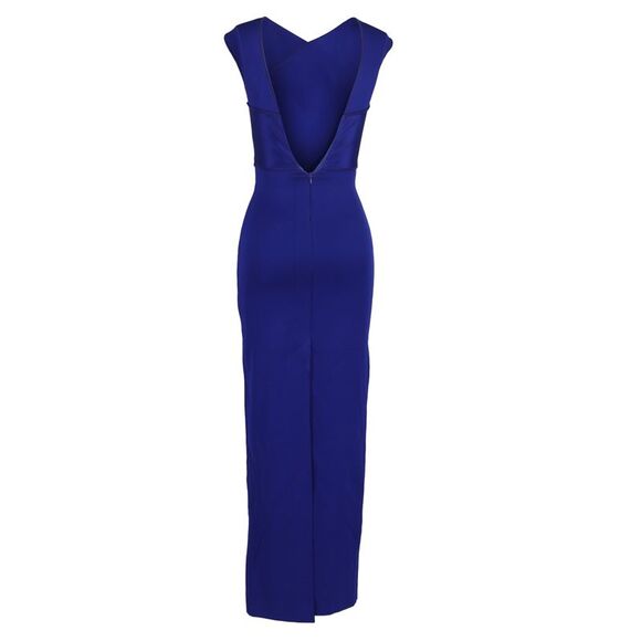 Stella Mccartney Maxi Cross Sleeves Backless Gown in Blue Viscose - Picture 3 of 6